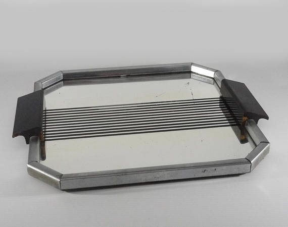 Art deco mirror tray