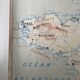 Vintage school map 1950 double-sided "Brittany and Normandy"