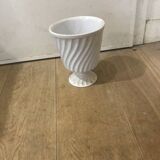 Vase porcelaine blanche Limoge rainures très décoratives