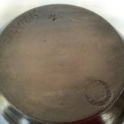 Black pottery catchall worked from Marginea, Romania.