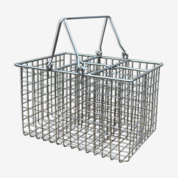 Stainless steel basket with 2 handles - 5 compartments