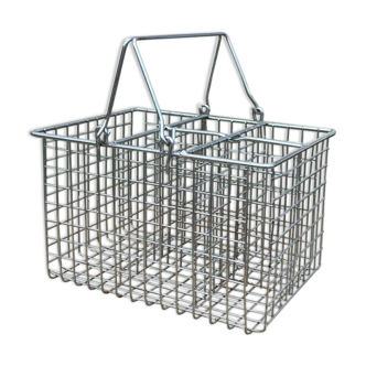 Stainless steel basket with 2 handles - 5 compartments