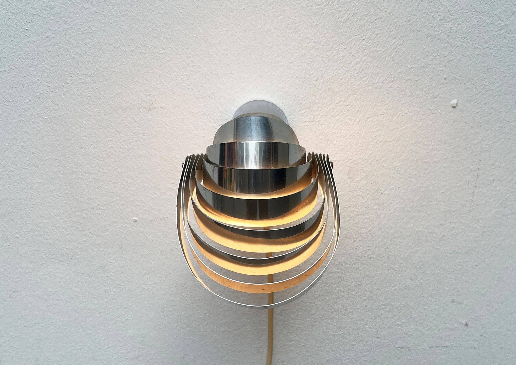 Vintage Space Age Swiss Model Visier Magnetic Wall Lamp by E. R. Nele for Temde, 1970s