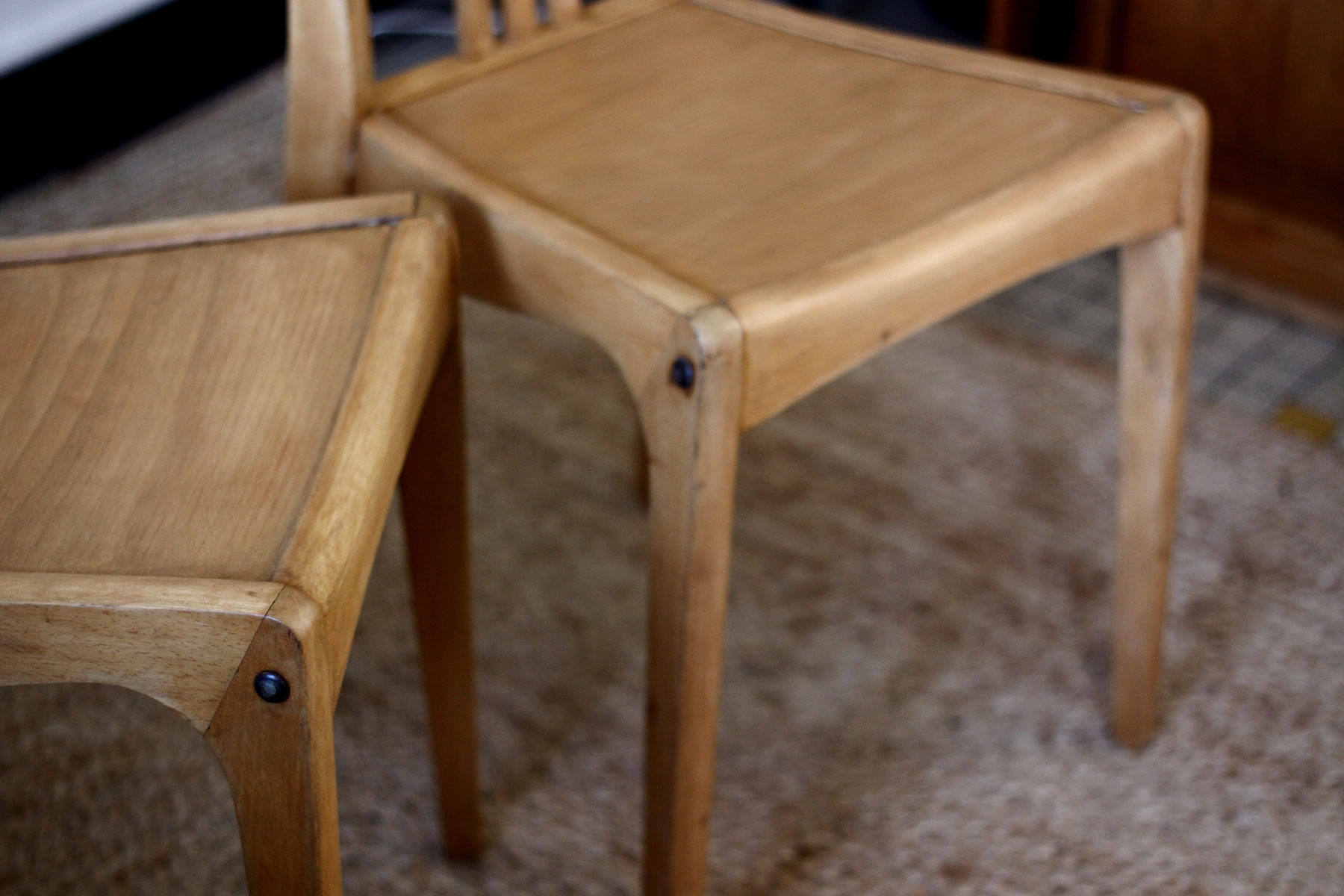 Pair of restored bistrot Stella chairs
