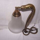 Bronze cobra lamp art deco
