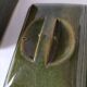 Small terrine in olive green glazed earthenware