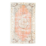 4x7 Salmon & Cream Classic Vintage Area Rug, 134x220Cm