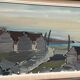 XL Original Swedish Oil on Canvas “Coastal Village” by Bo Sjöberg –Signed