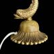 Small vintage lamp in brass & onyx – fish motif – 1950s/60s