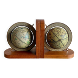 Vintage bookends globe world