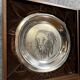 Bernard buffet publisher's medal: etched silver plate representing a lion (1976)