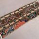 Small vintage Turkish rug 36x103 cm, short runner, mini carpet 2559