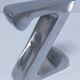 pair of bookends "a" and "z" cast aluminum