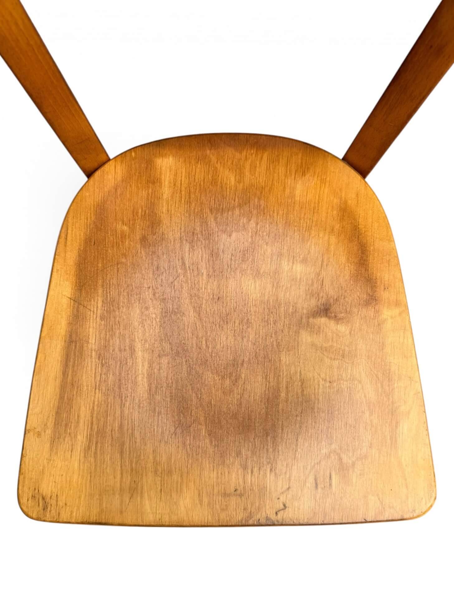 Ensemble de 4 chaises de bistrot 1900 dépareillées