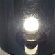 Metal and smoked glass floor lamp
