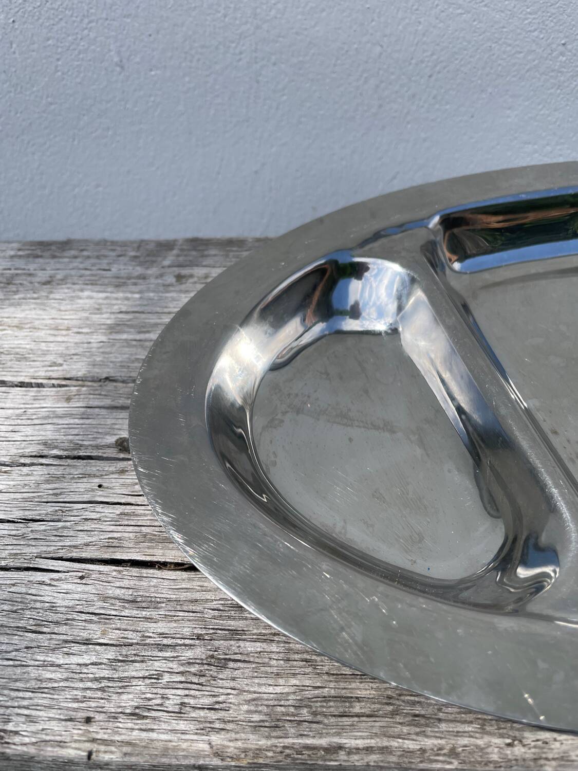 Plat compartimenté en inox Rémy Letang