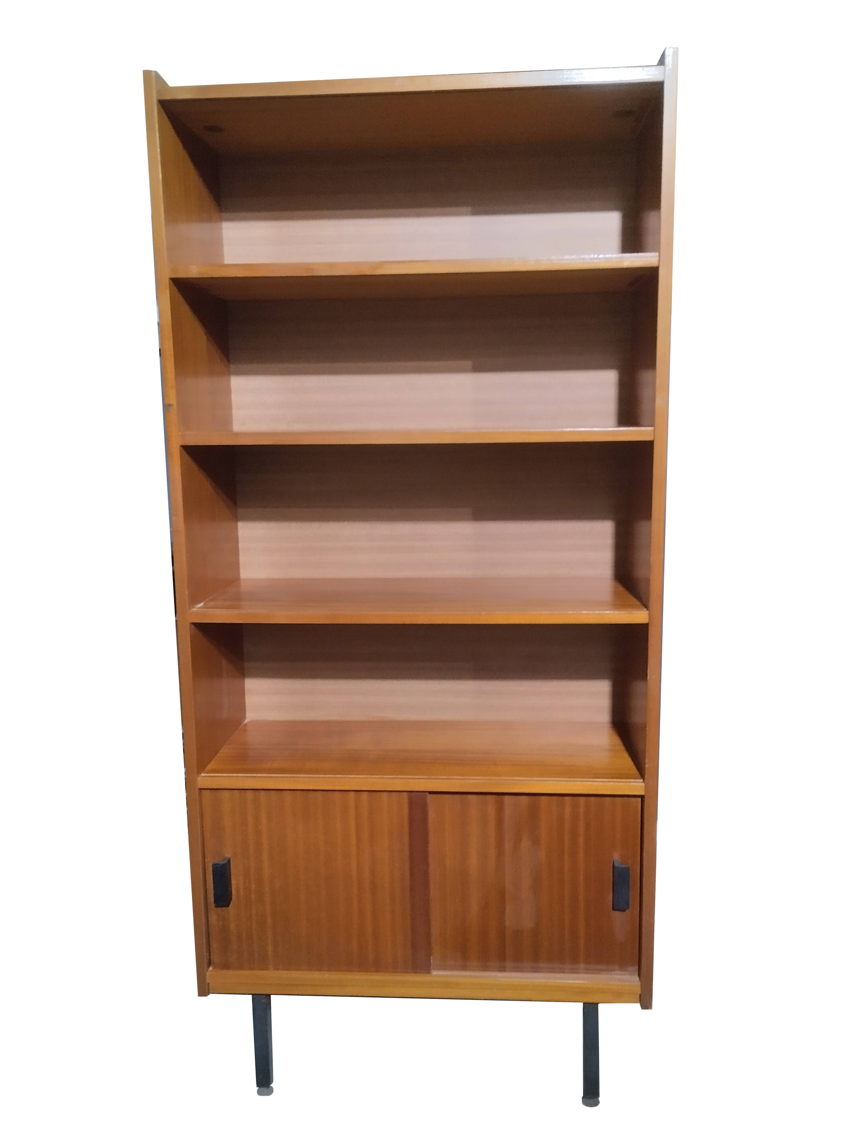 Bibliothèque vintage années 60. Plaquée teck