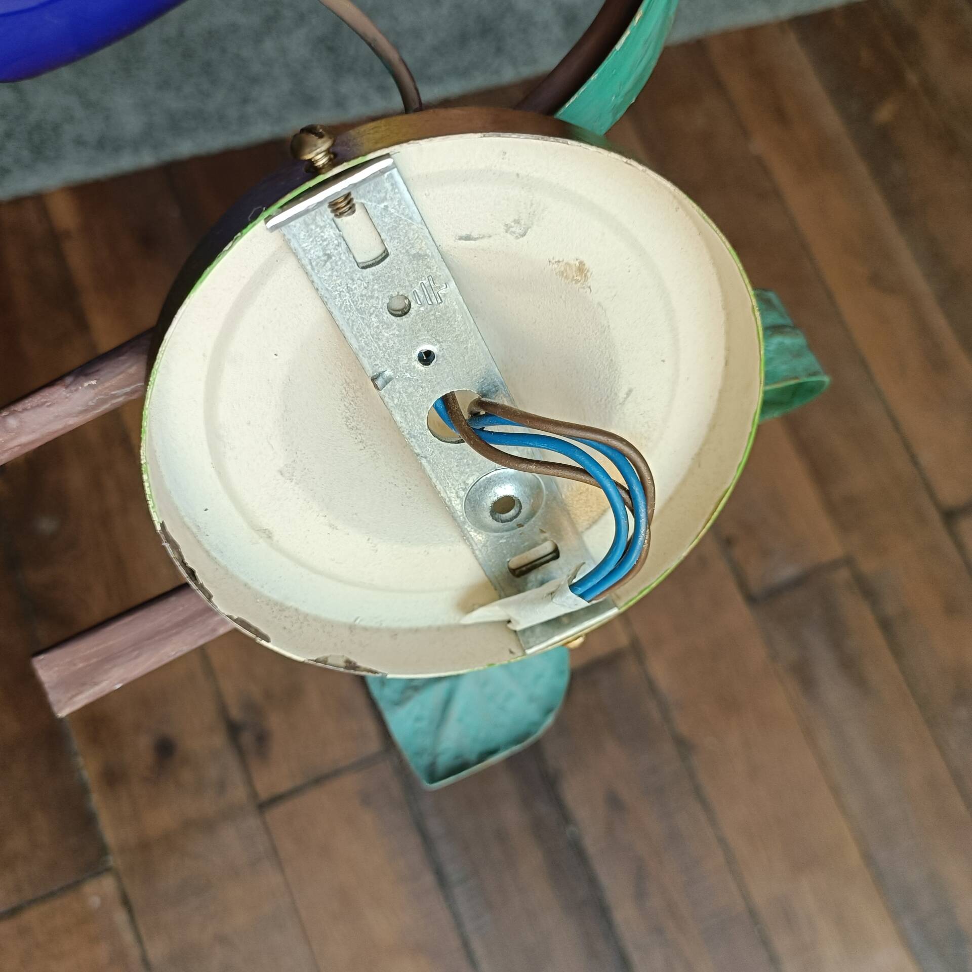 Colourful vintage two-arm wall light