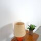 Ceramic table lamp orange with shade, vintage desk lamp