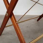Table pliante en teck, design danois, années 1970, fabriquée au Danemark