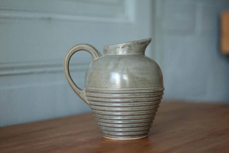Pichet céramique émaillé, pichet art déco, cruche, broc, cuisine, collection, pitcher