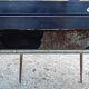 Table de marque rotub en formica bleu clair