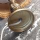 Bronze foot bedside lamp - old