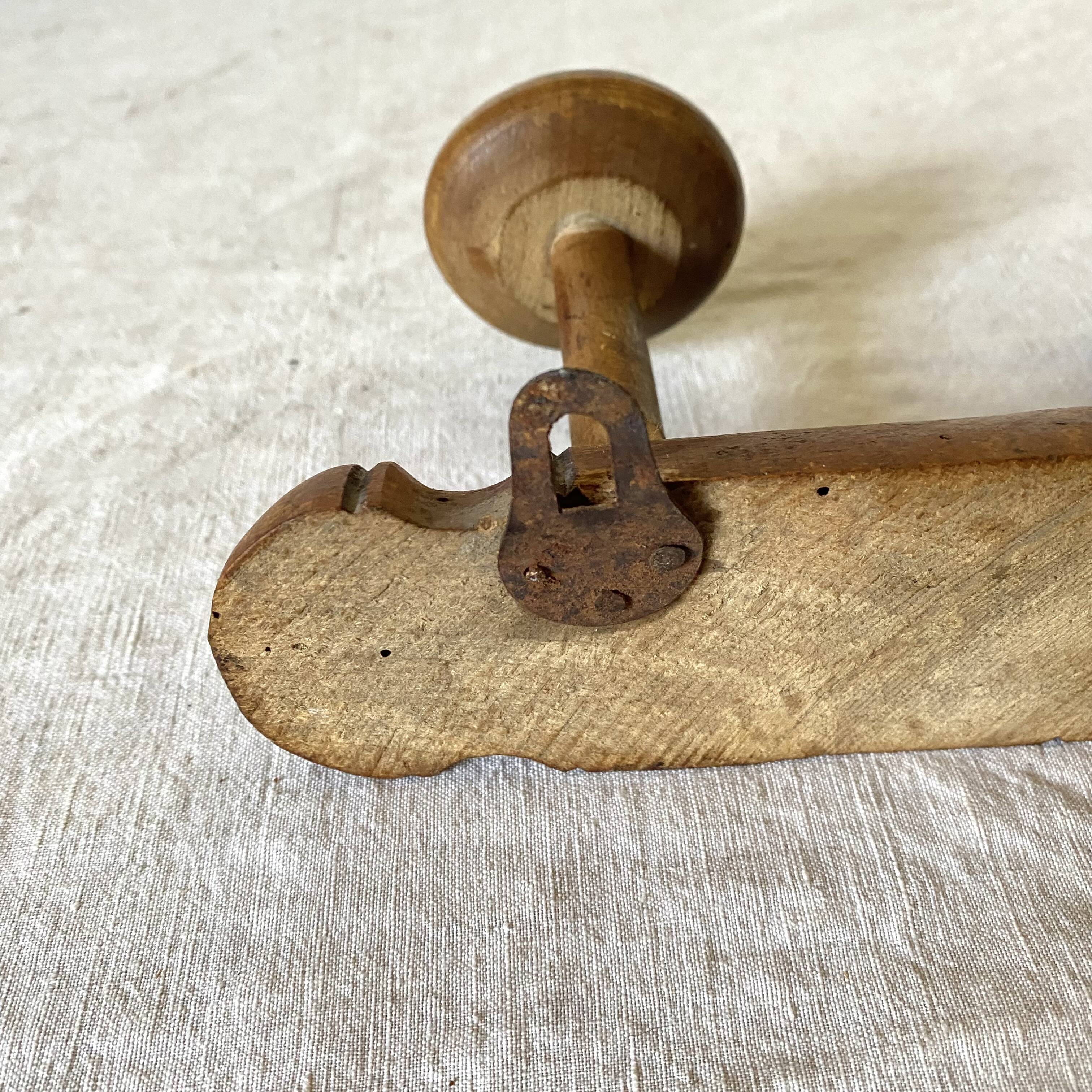 Antique wall coat rack, 3 hooks