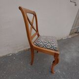 1 chaise ancienne à croisillon charles x  période restauration