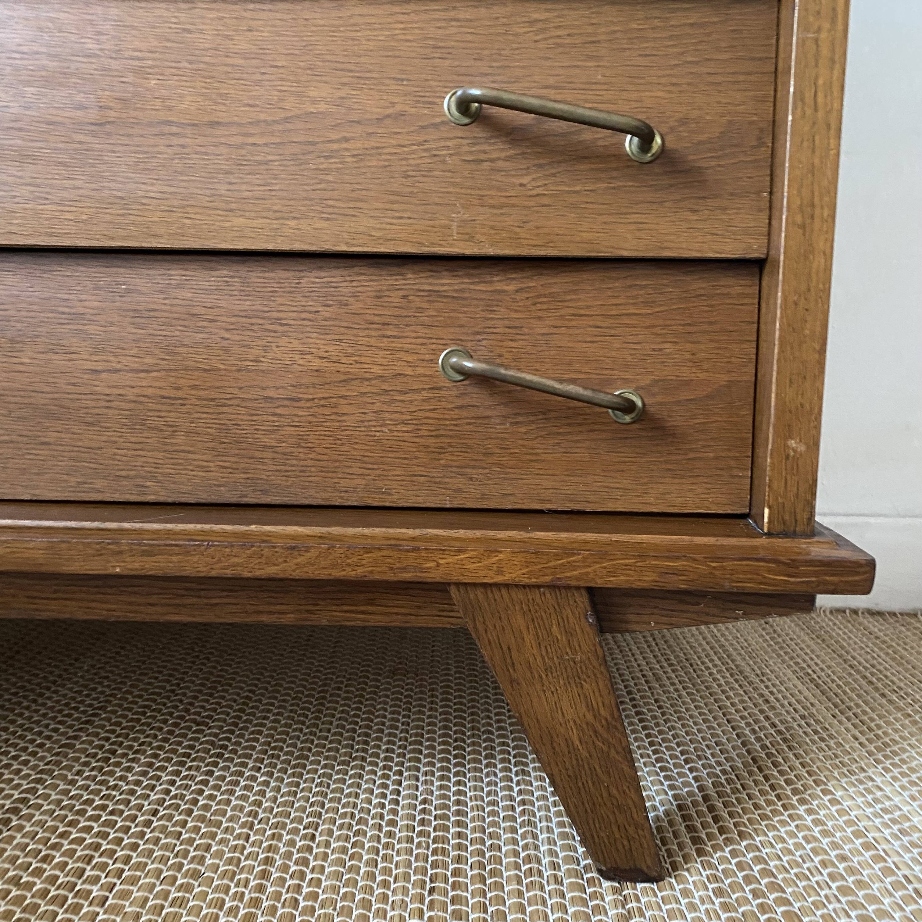 Vintage Scandinavian commode with tapered legs.