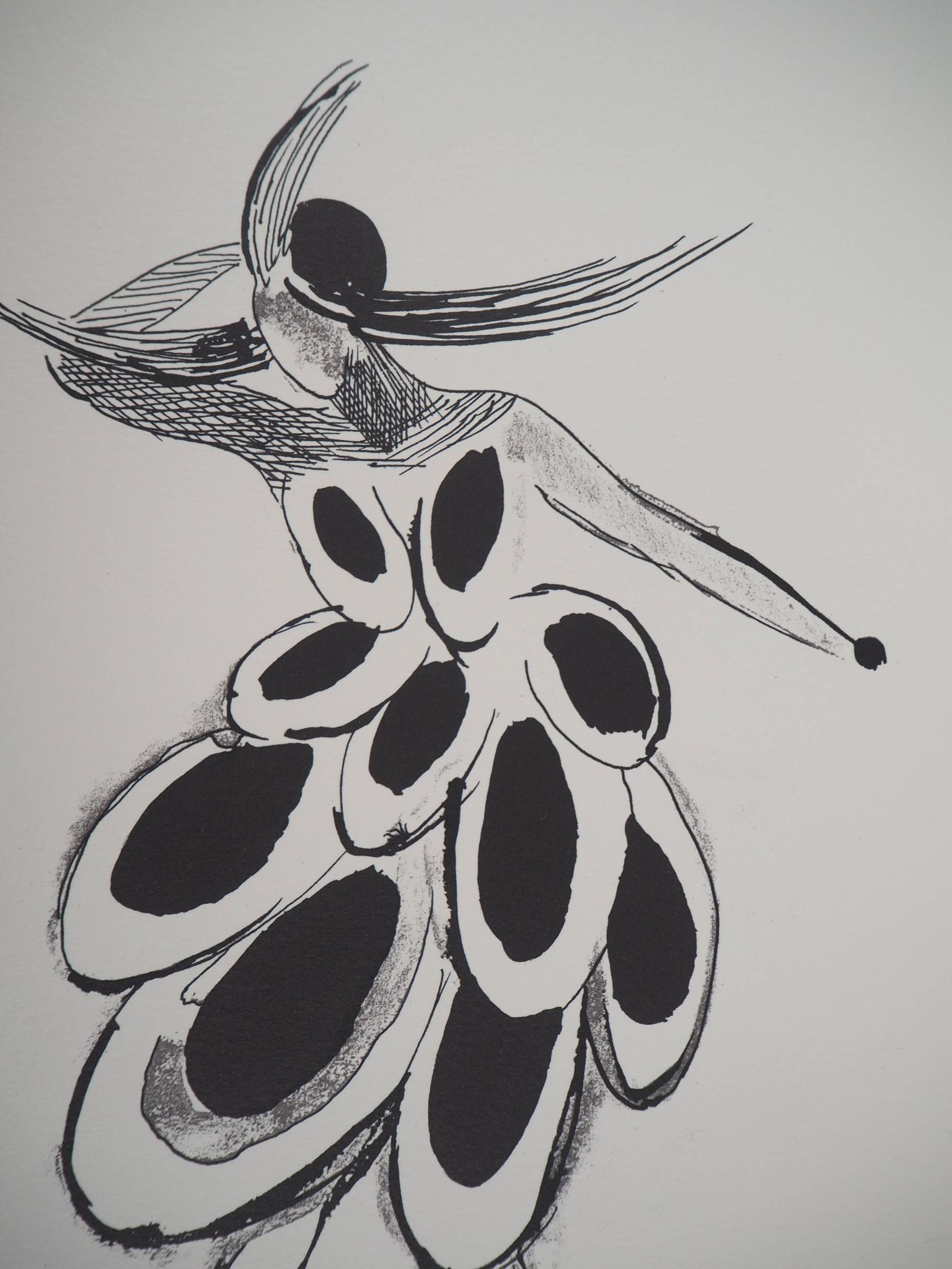 Sonia delaunay : robe espagnole - lithographie signée