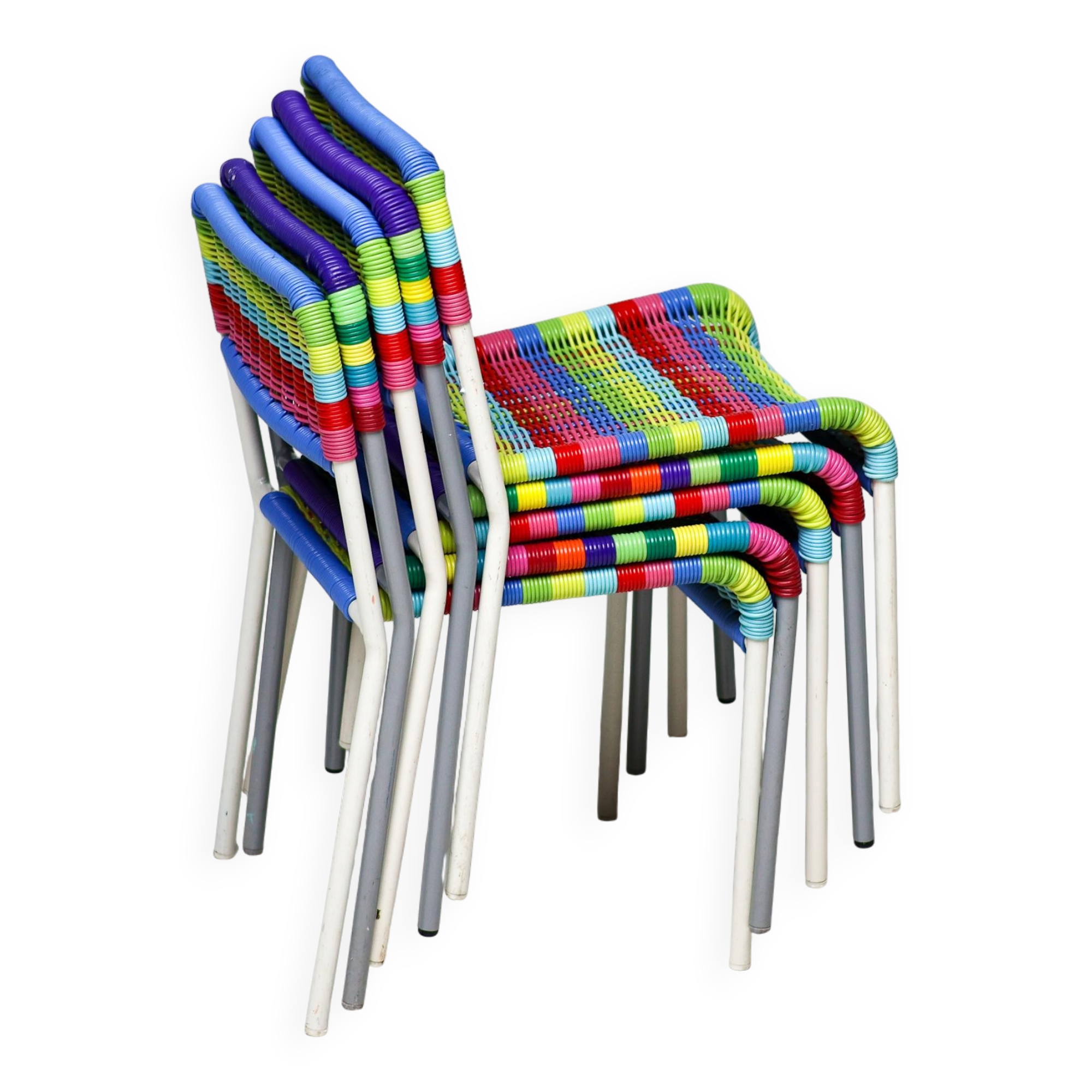 Ensemble de cinq chaises pour enfants IKEA Färgglad