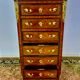 Secretary Napoleon in rosewood, violet wood and gilded bronzes.