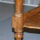 Victorian writing desk or console from 1880 in satin wood and marble.