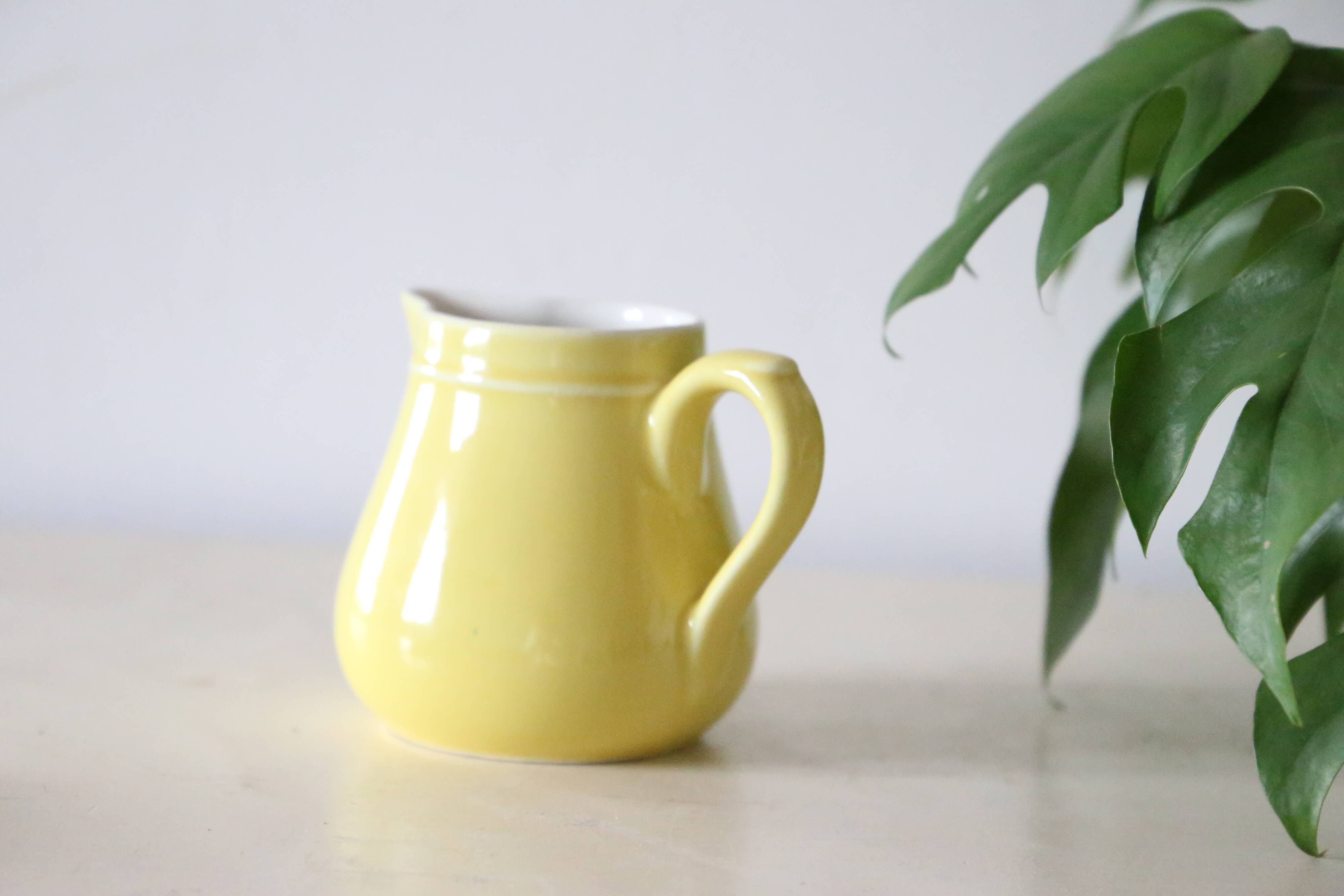 Ceramic creamer, vintage, France, 1950