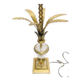 Pied de lampe palmier dattier cristal