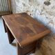 Petite table ancienne en noyer avec rallonge – bureau / desserte
