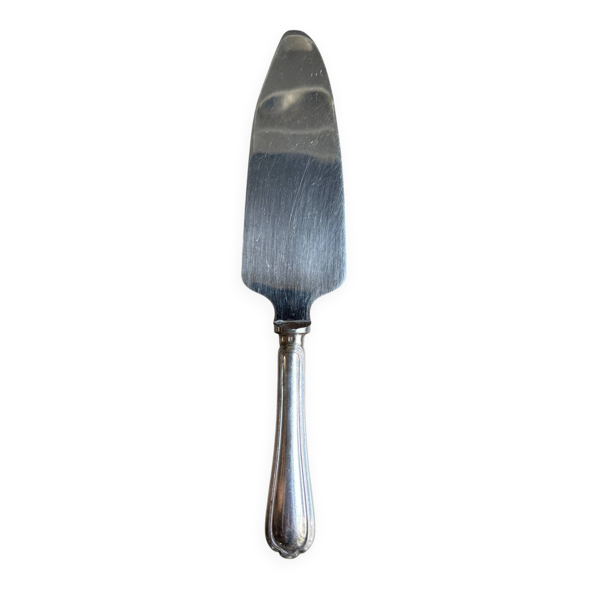 Christofle silver-plated pie server, "Spatours" pattern.