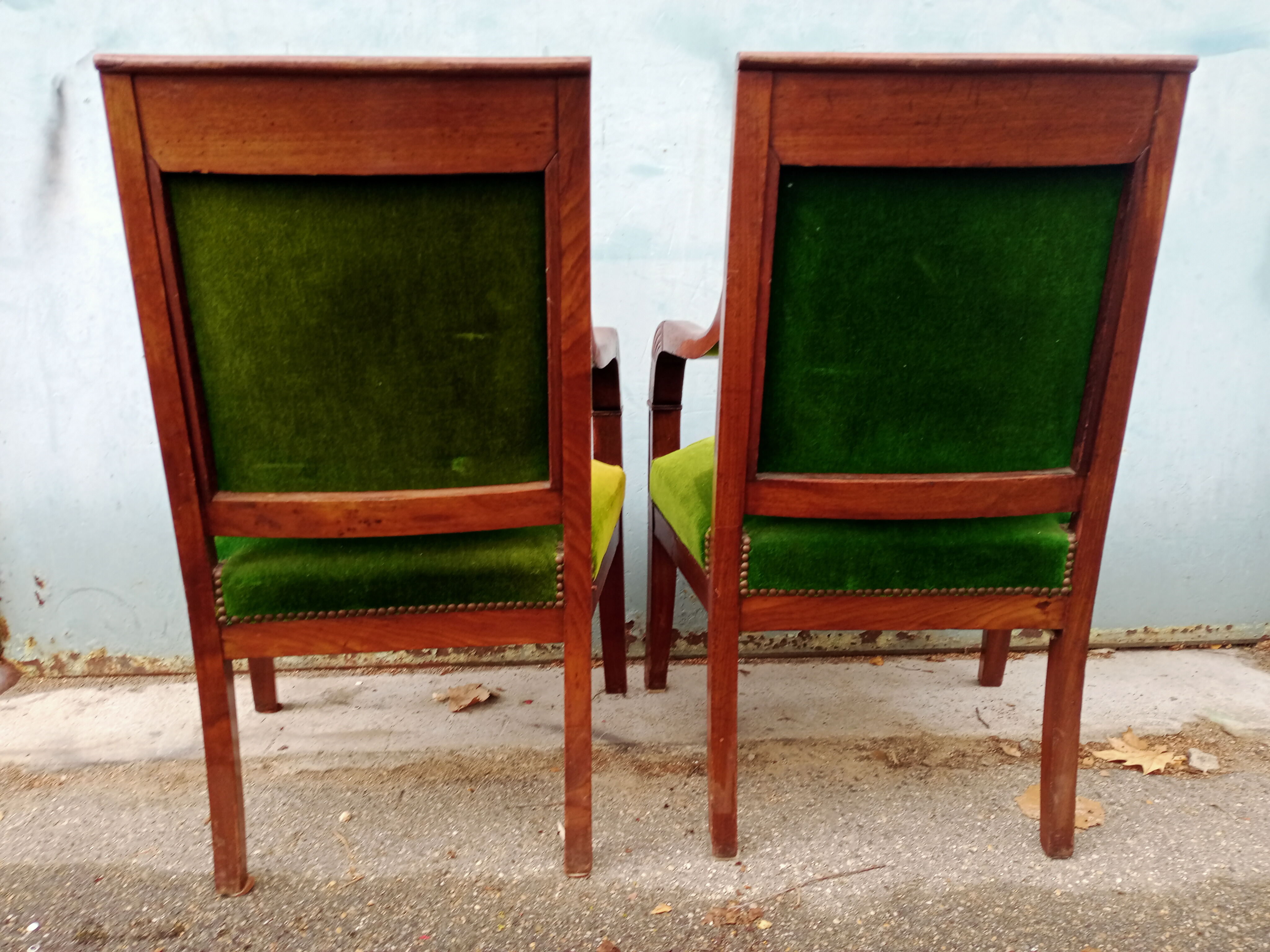 Pair of armchairs period resrauration