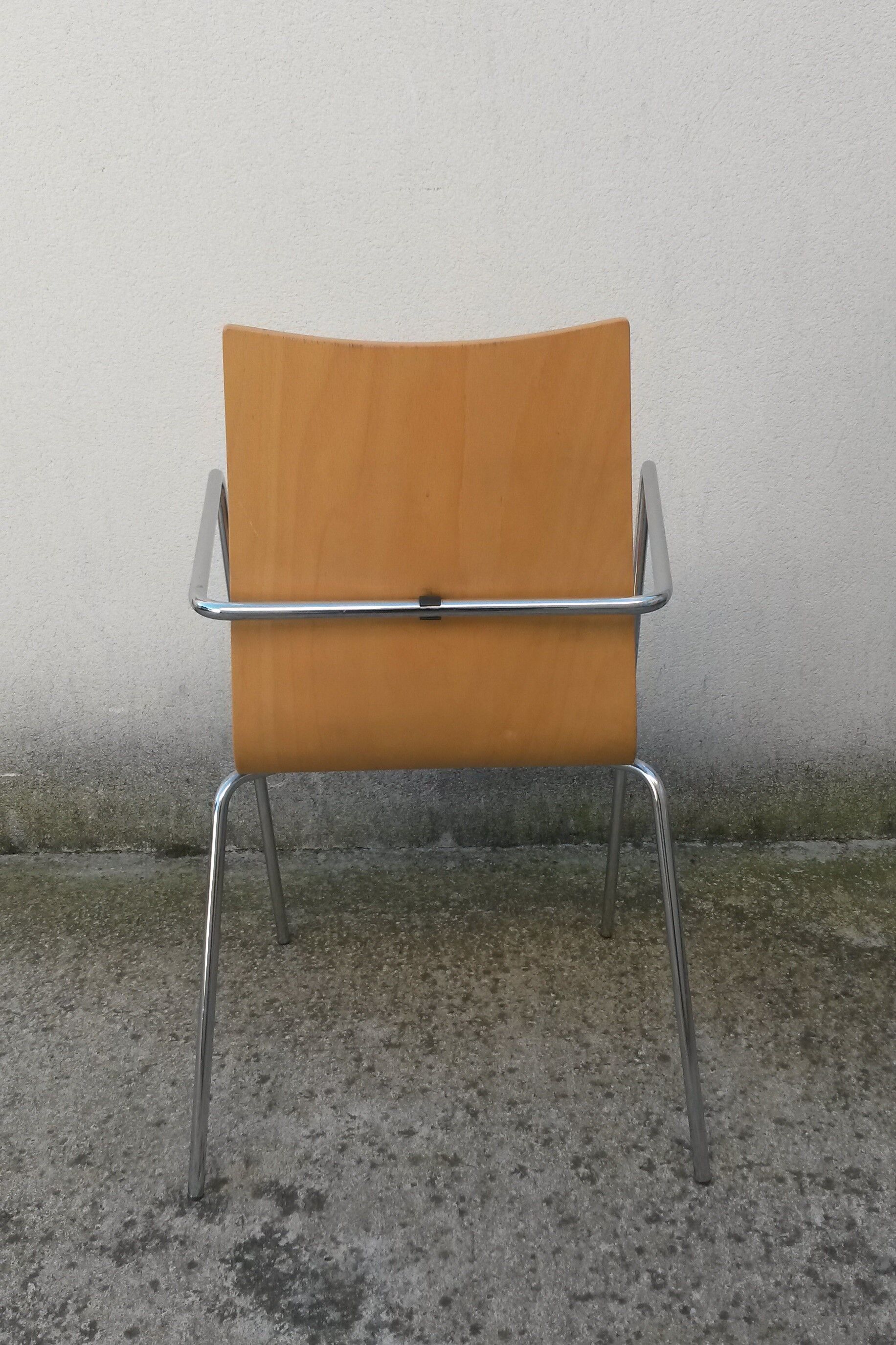 Series of 6 design armchairs 1980