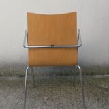 Series of 6 design armchairs 1980