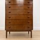 Commode haute en acajou danois vintage des années 1960.