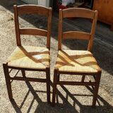 Rustic straw chairs