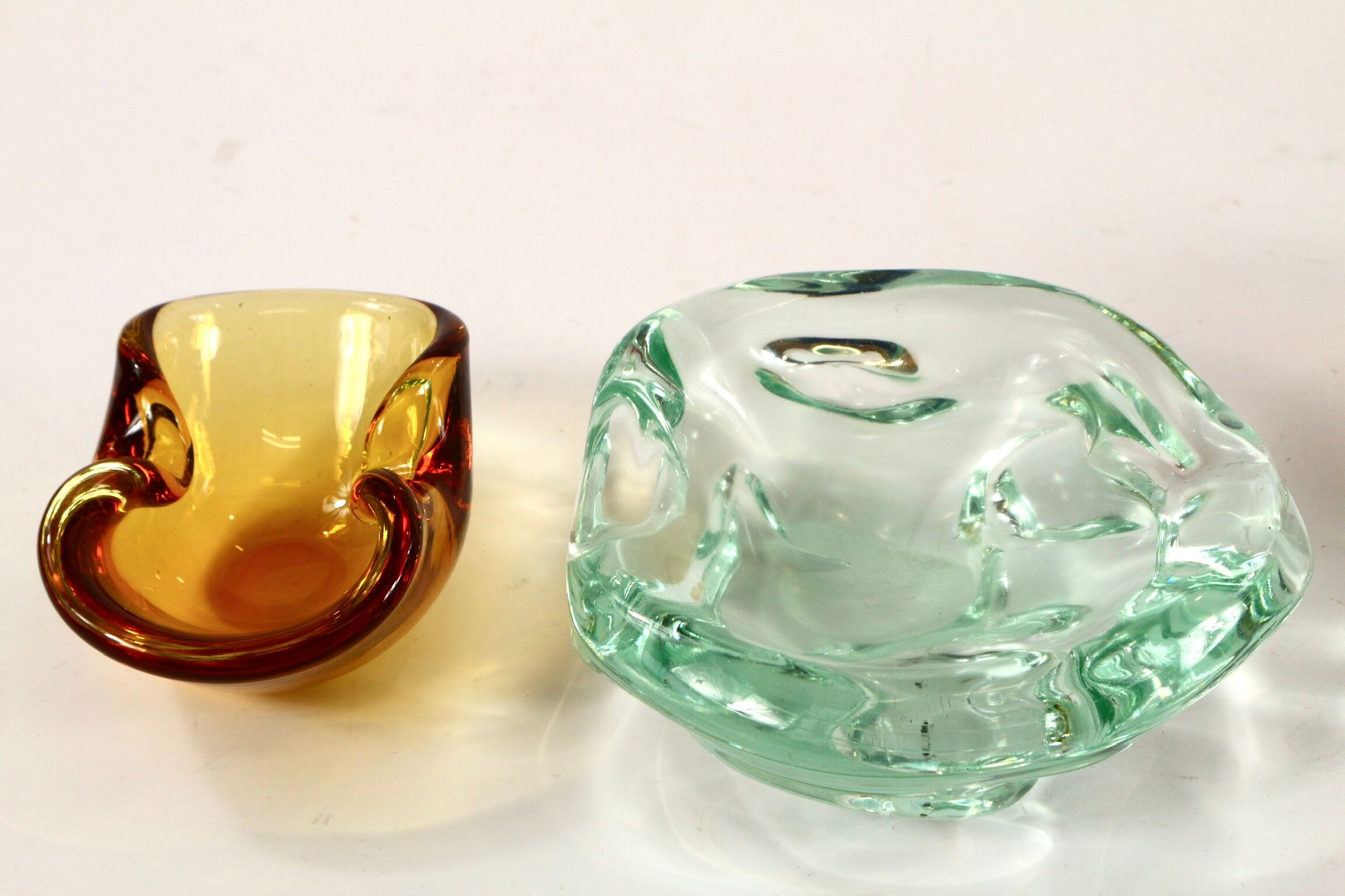 Empty pockets Murano glass ashtrays50s