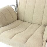 Lounge chair by viliam chlebo in chrome and linen, kodreta 1979