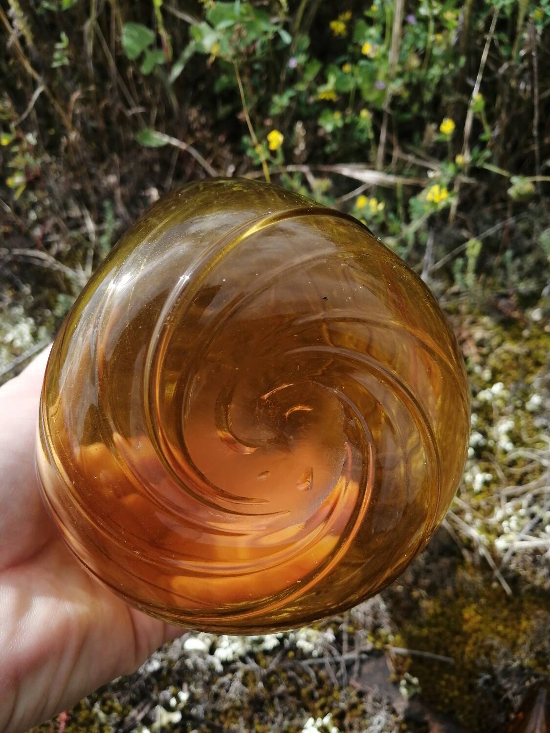 Vintage Empoli Italian blown glass carafe.