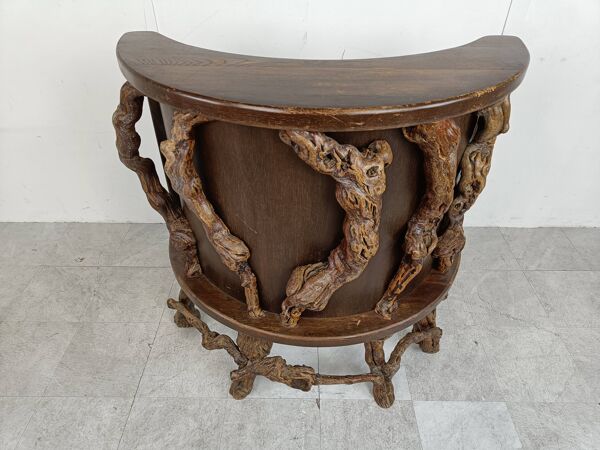 Bar à branches en bois de vigne vintage, années 1950