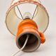 Vintage orange ceramic table lamp – 1970s