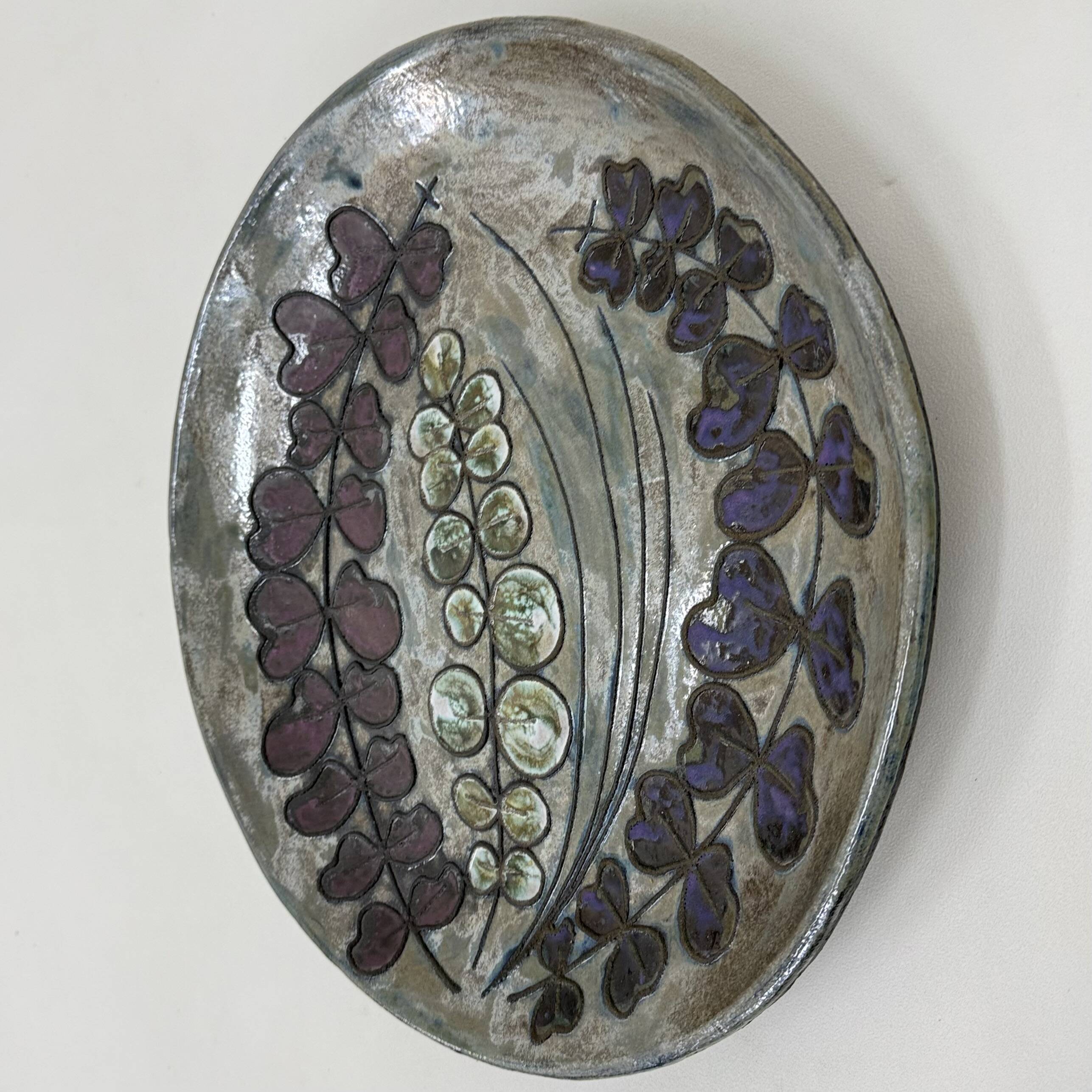 Rusha Handarbeit ceramic wall plate , 1970s Germany