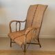 Old rattan armchair